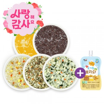 ✿˘◡˘✿ 사랑&감사해요♡ ▶냉장이유식 골고루 5팩 + 보리차 1봉