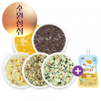 ( ◠ •̫̮ ◠)☆ 행복한 한가위!~ ▶냉장이유식 골고루 5팩 + 보리차 1봉