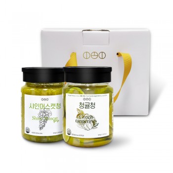 [선물세트] 짱죽 이오이수제청 샤인머스캣+청귤 500g / 답례품