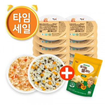 (T)유기농쌀과자1 증정/단계별 냉장 이유식 골고루 12팩/죽1 8팩