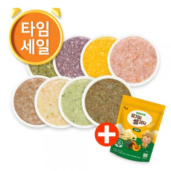 (T)유기농쌀과자1 증정/죽1 냉장이유식 죽1 골고루 8팩